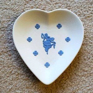 Wedgewood White Heart Plate with Blue Lady